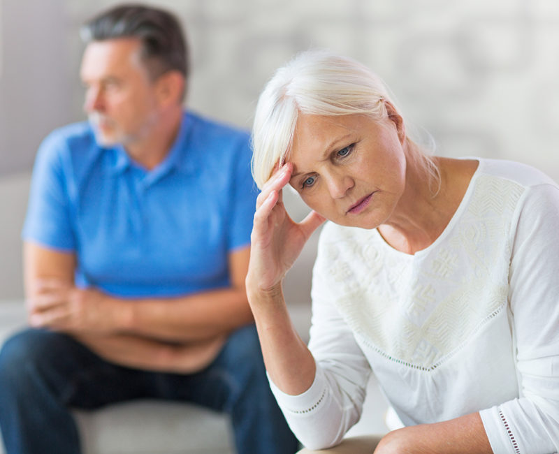 soon-to-be elderly divorced couple